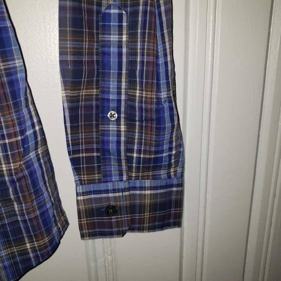 Mens Vince Button Up Plaid Shirt - Picture 2 of 5